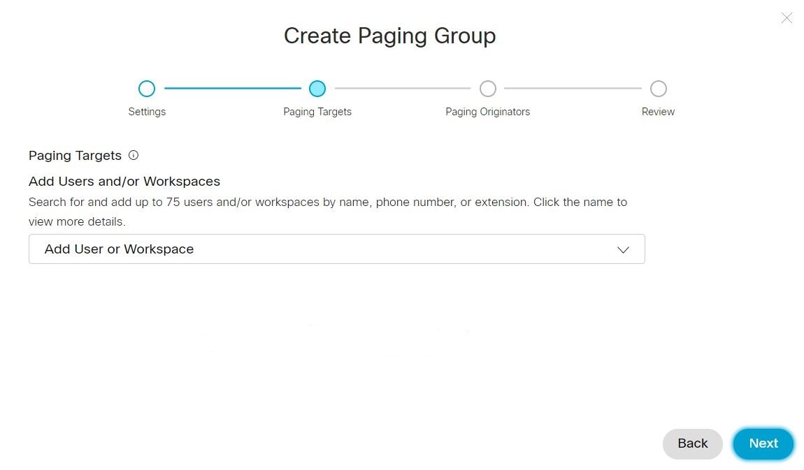 Configure a paging group in Control Hub