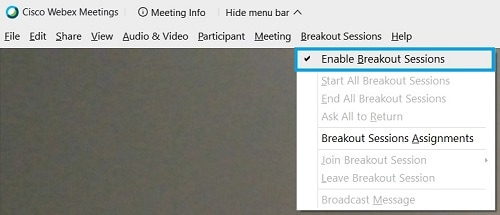 Enable Breakout Sessions