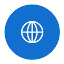 Auf dem blauen Symbol der App „Web API“ ist ein Globus abgebildet.