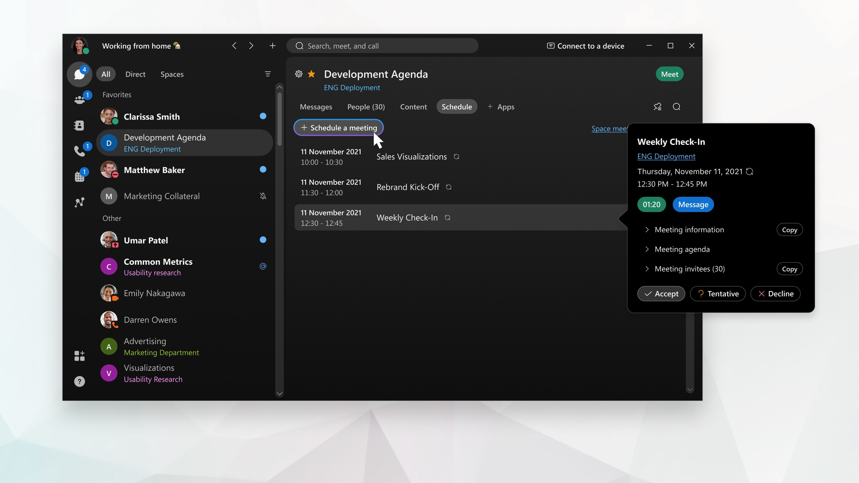 Webex App Adding A Webex Meeting From Your Webex Group Space
