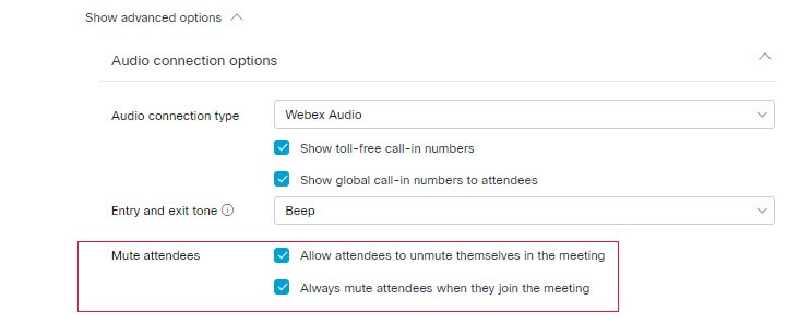 Additional Mute Controls in Meetings Scheduler.