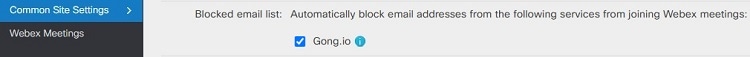 Liste over blokerede e-mailadresser