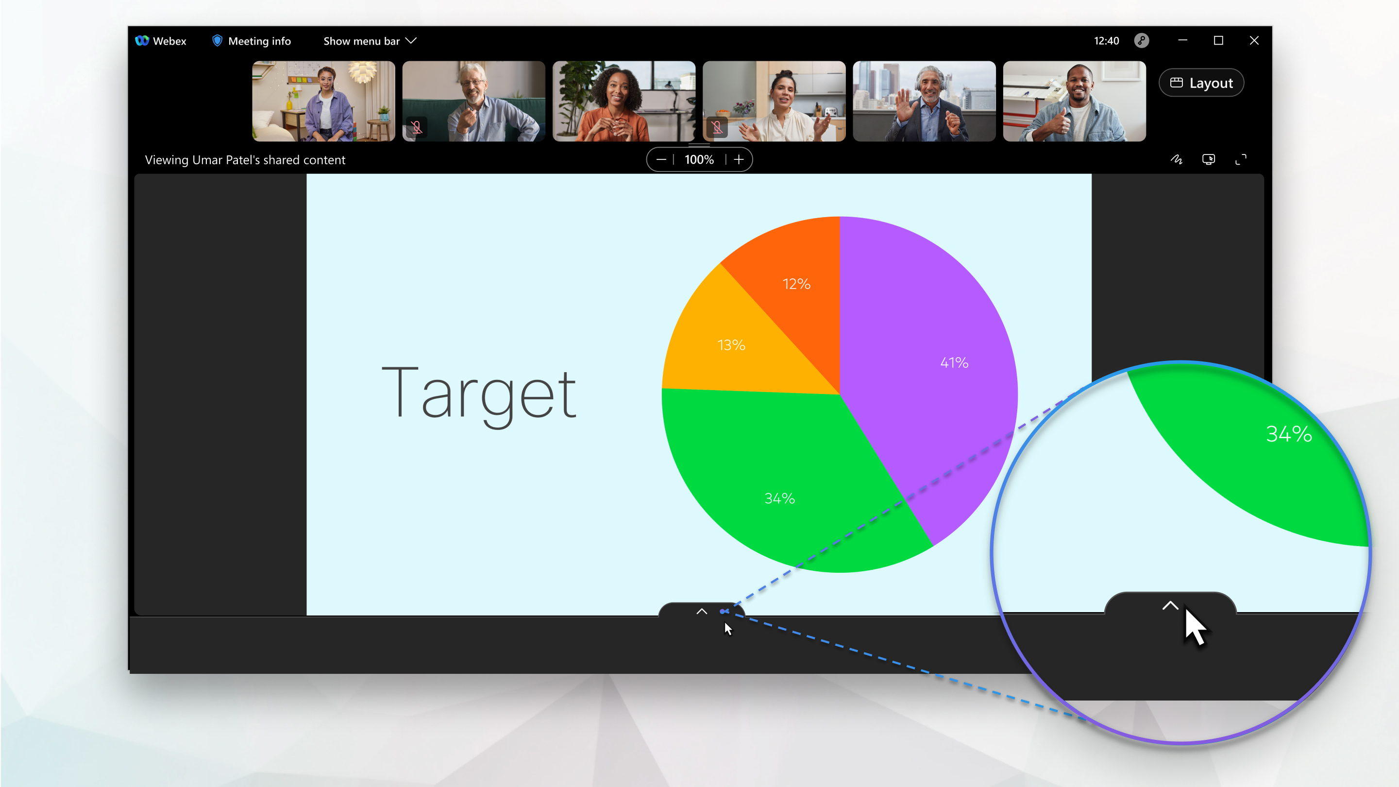 Video Conferencing Show Or Hide The Menu Bar And Meeting Controls In Webex Meetings And Events