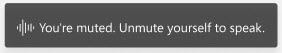 Automatic Notification When Talking on Mute