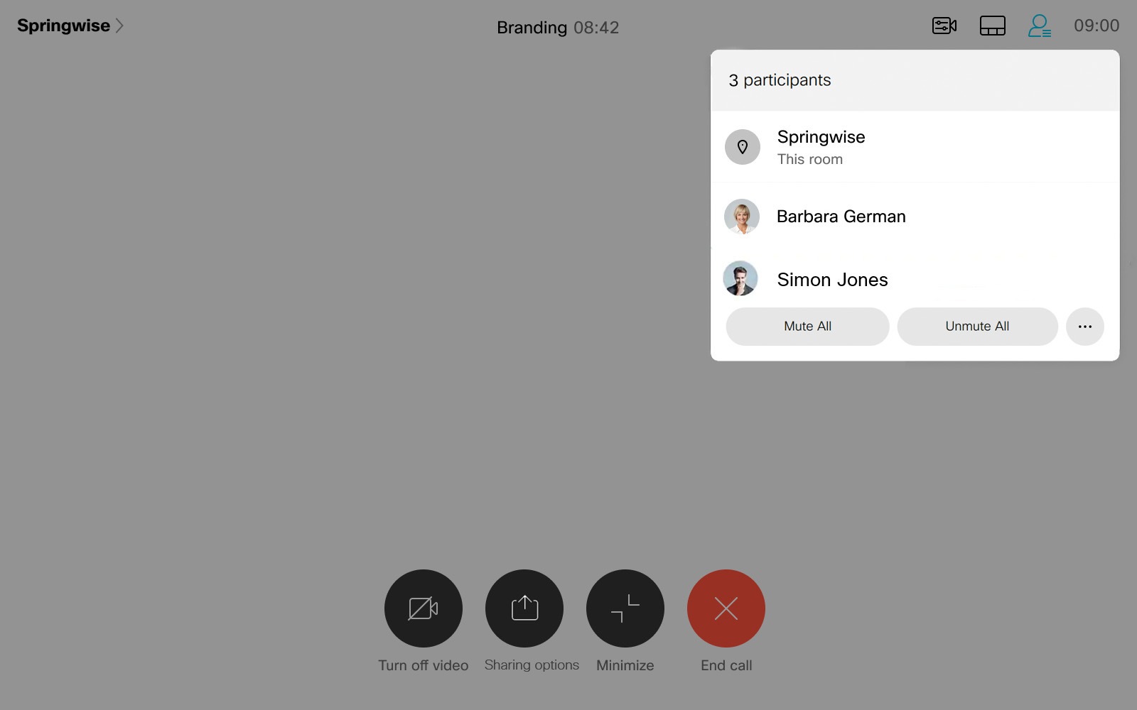 ex Mute All Participants During Meetings on ex Boards, Room