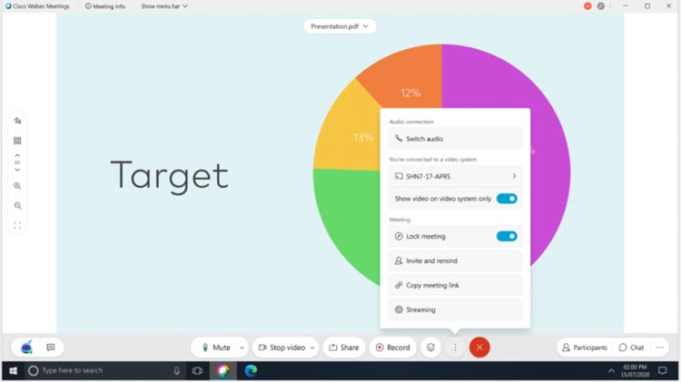 Webex - Webex Meetings 40.11 至41.2 版的功能列表