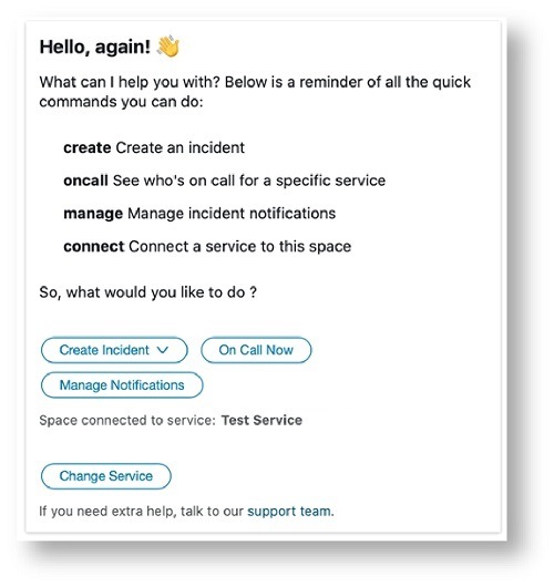 Team Collaboration ex PagerDuty Bot