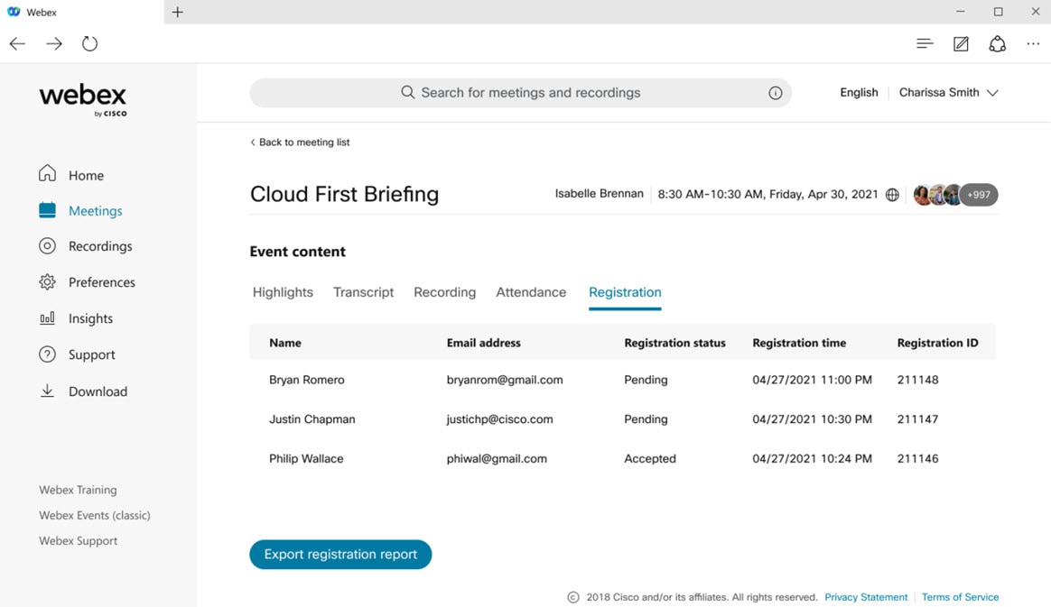Webex Meetings 41 3 41 6 の機能のリスト