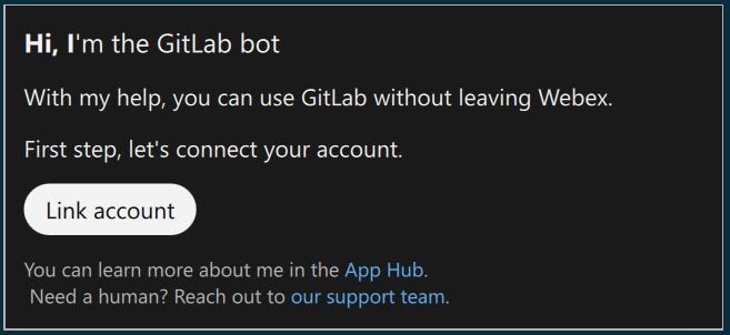 Gitlab bot wiadomość powitalna