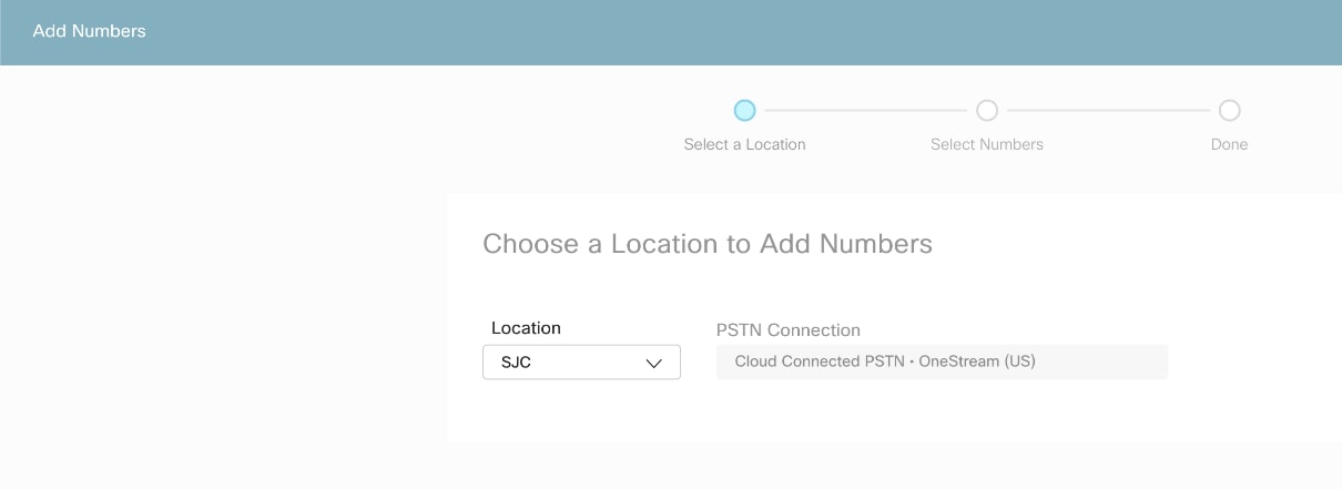 Select the Location and note the corresponding PSTN connection