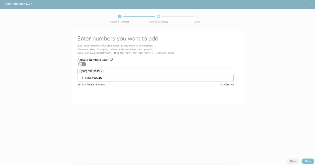 Add the purchased PSTN numbers