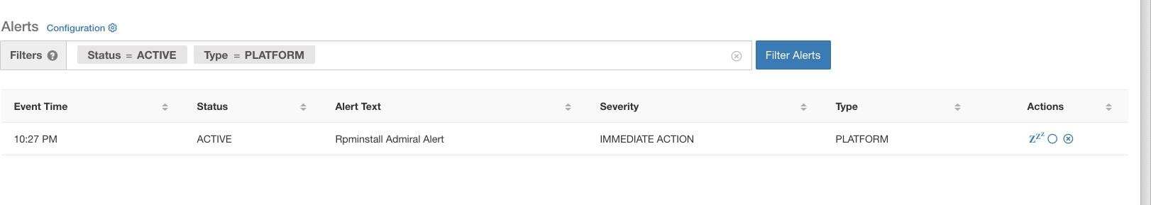 Alerte Admiral active