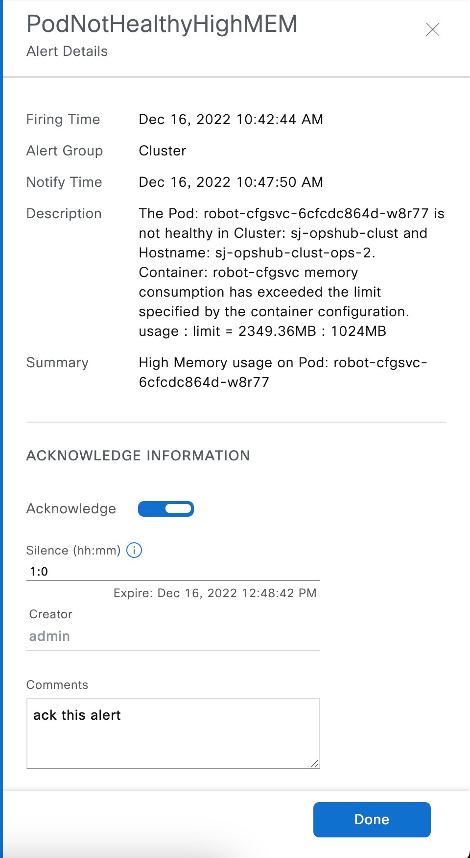 Cisco Operations Hub User Guide, Release 23.3 Monitoring Operations