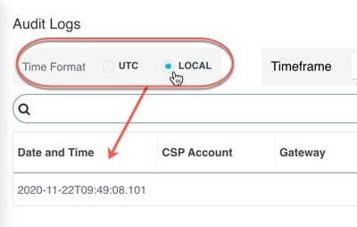 Time formats listed in the drop-down.