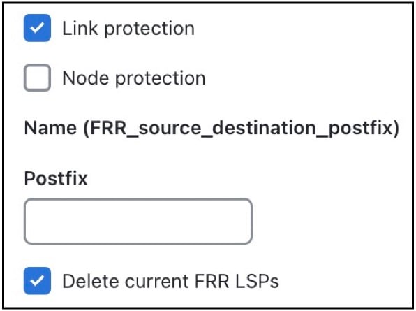 FRR LSPs initializer options