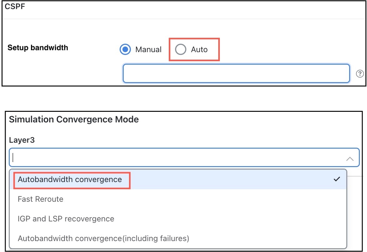 Autobandwidth options