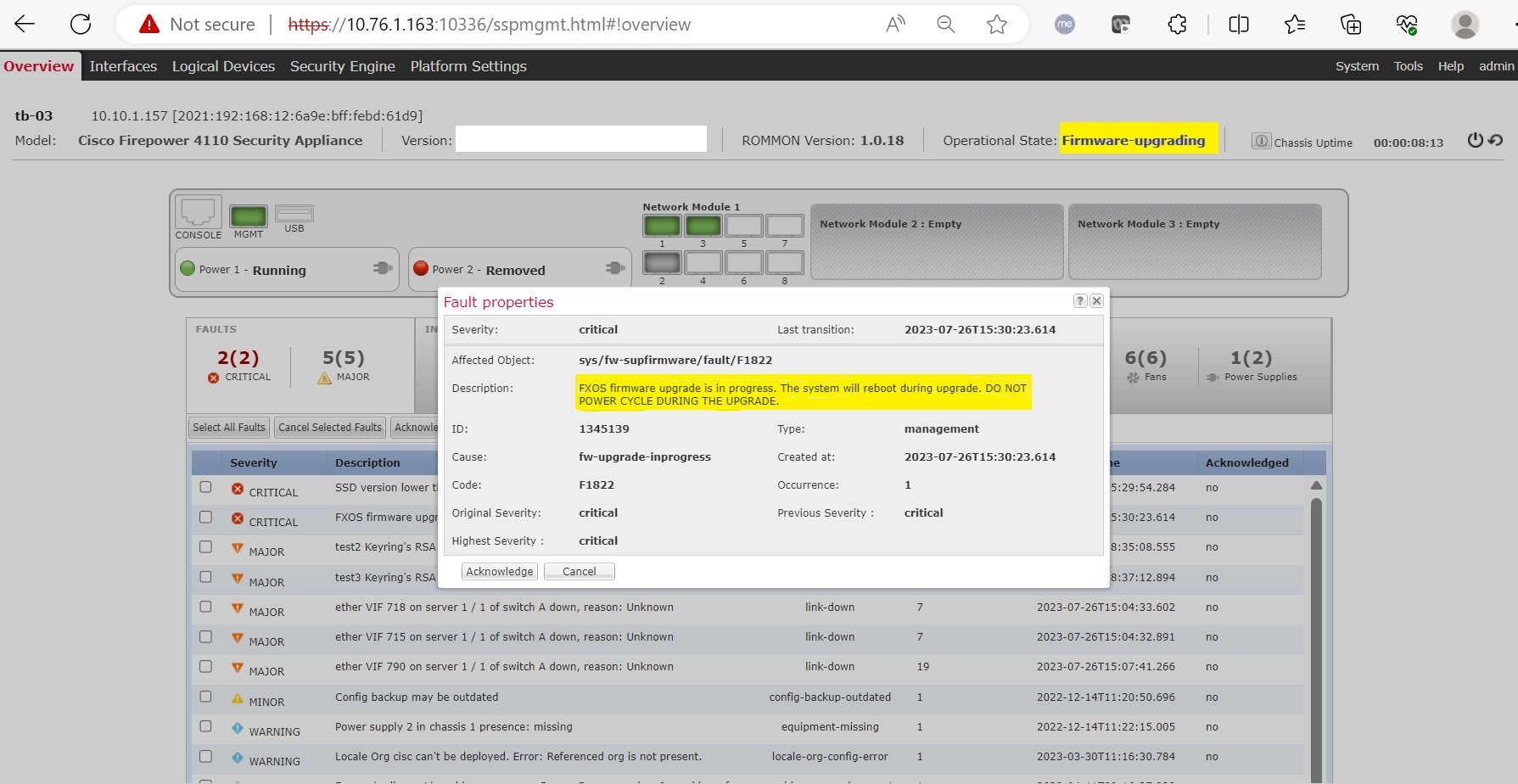 Cisco Firepower 4100/9300 FXOS Secure Firewall Chassis Manager