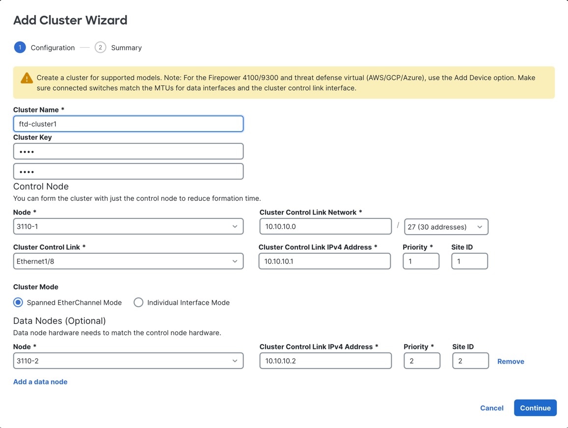 添加集群向导 (Add Cluster Wizard)
