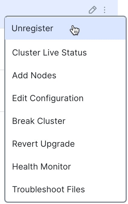 取消注册集群或节点