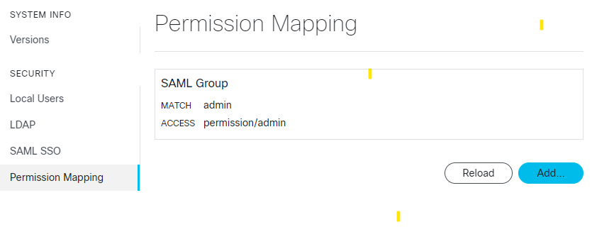 Screenshot of Permission Mapping