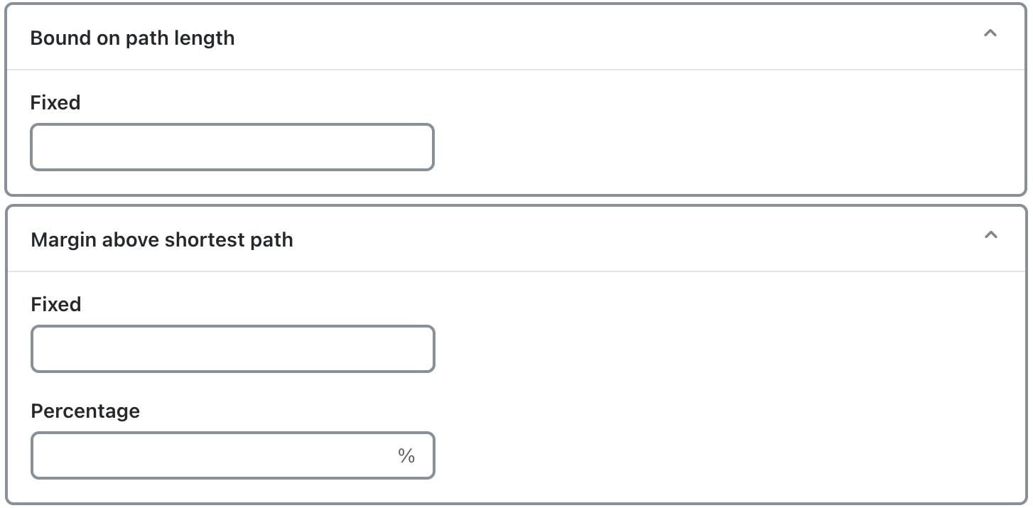 Bound and Margin options