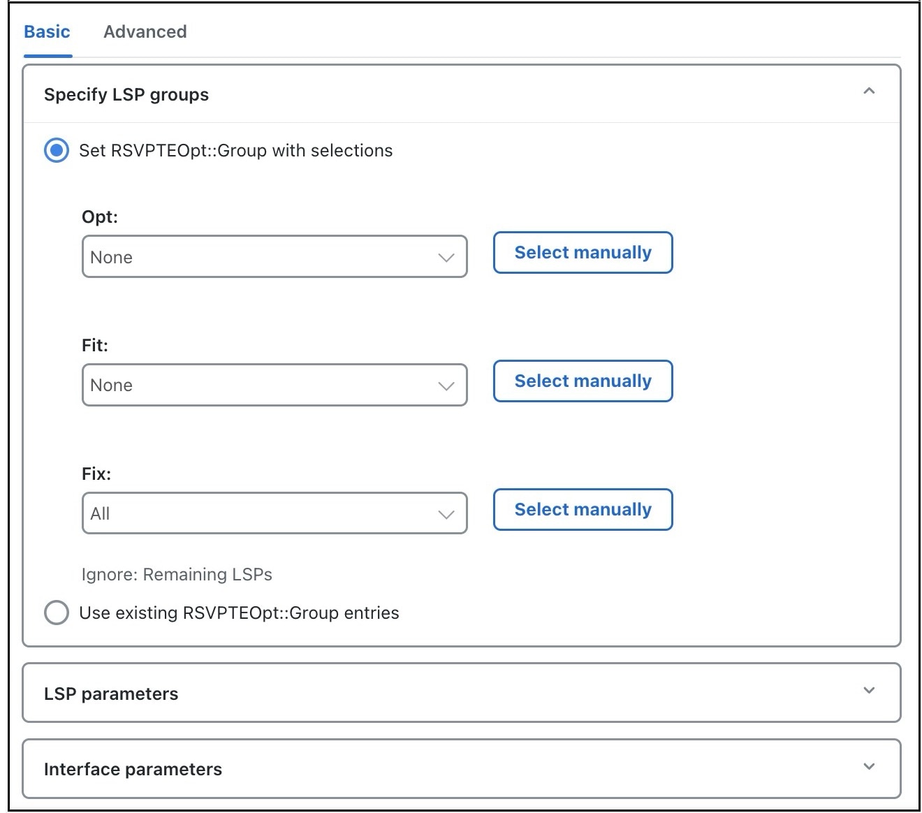 RSVP-TE optimization options