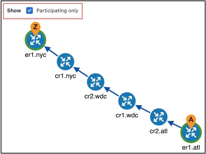 Participating only nodes