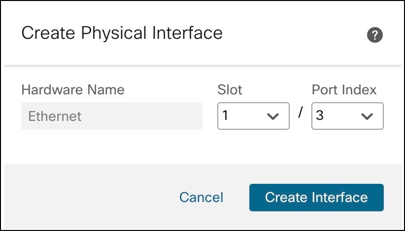 Create physical interface in a device template