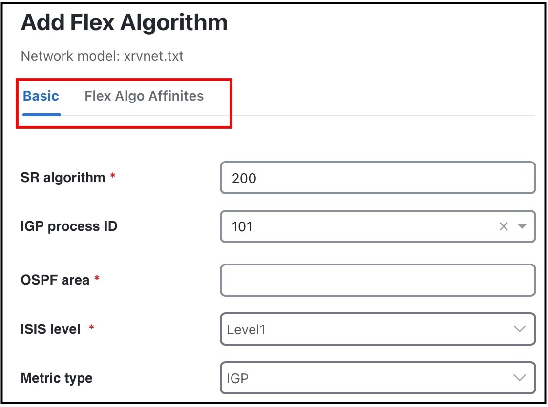 Add flex algorithm page