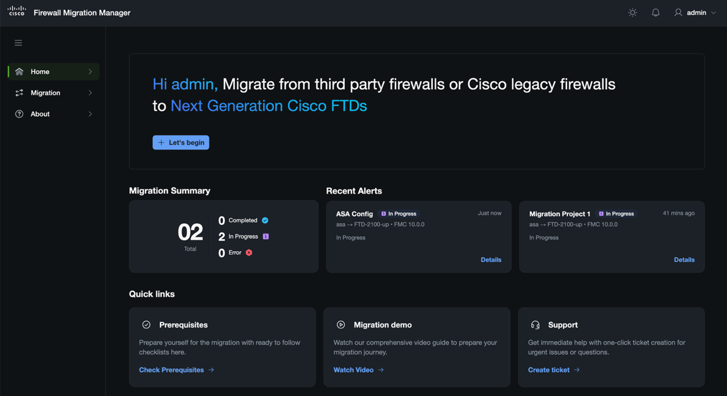 The home page view.