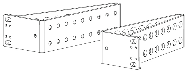 Four-post rack-mount kit for 2RU