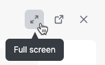 Cisco AI Assistant page displaying an option for full screen