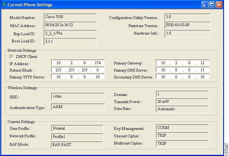 Using the Cisco 7920 Configuration Utility [Cisco Unified IP Phone 7900