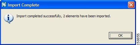  Import Complete message