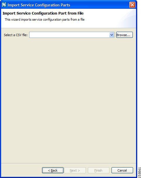 Import Service Configuration Parts dialog box II