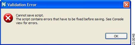 Validation Error message