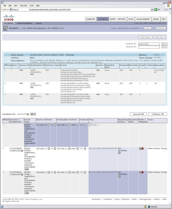 Incident: MS07-061, NR-5916/0 (URL Handler Vulnerability)