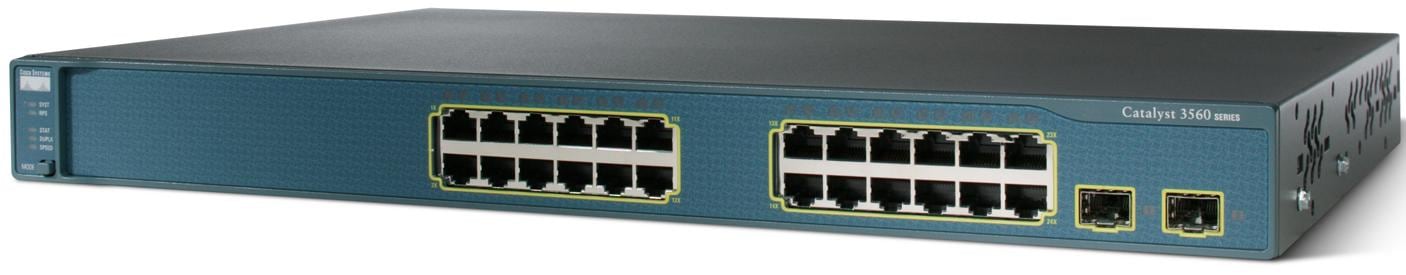Cisco WS-C3560-48PS-E 48-Ports Layer 3 POE Switch w/4x GLC-SX-MM SFP 3560-48PS-E 