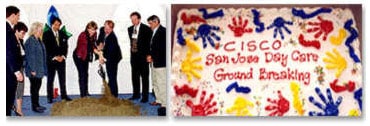 2000年2月，钱伯斯和巴巴拉等出席圣何赛思科儿童保育中心奠基仪式。