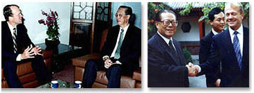 1998年9月14-18日，钱伯斯的亚洲之行途径中国、中国香港、新加坡、马来西亚受到江泽民、董建华、吴作栋等的亲切接见。