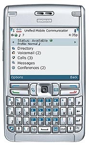 Cisco Unified Mobile Communicator Main Screen on Nokia Eseries handset