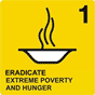 soup bowl used as an icon for the eradication of extreme hunger and poverty