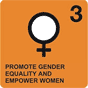 female gender sign used as an icon promoting gender equality and the empowerment of women