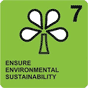 a flower used as an icon to ensure environmental sustainability