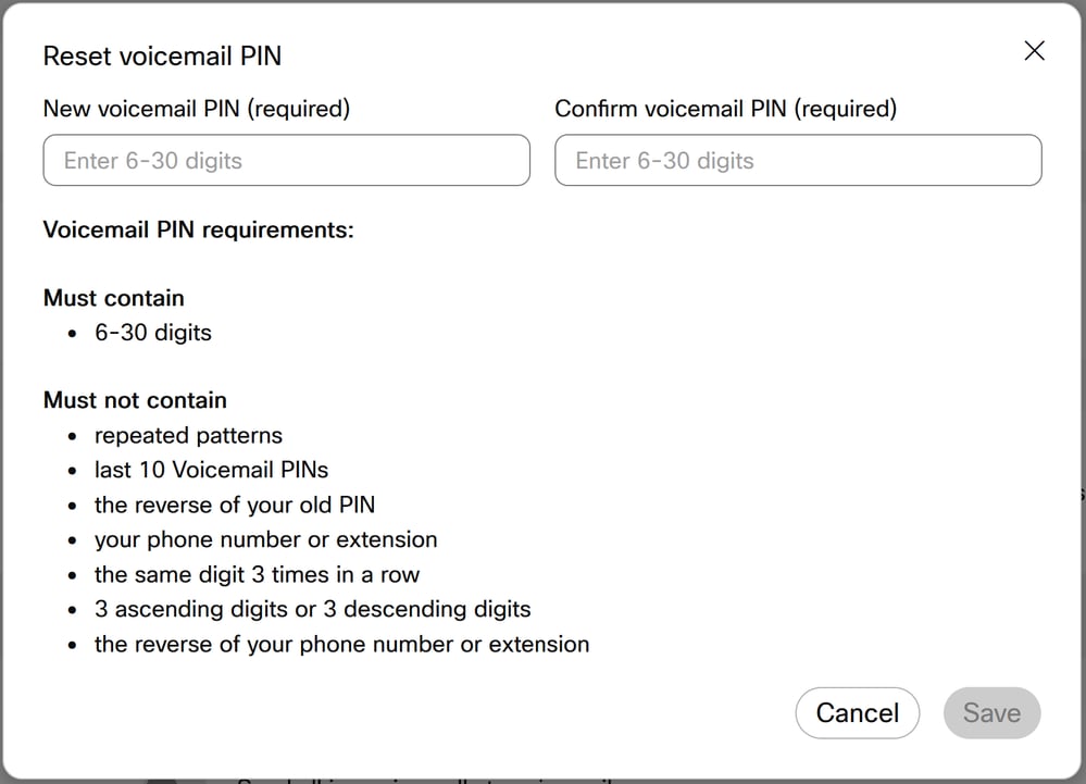 Reset Voicemail PIN